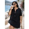 Fashionweek Dámske bavlnené šaty Plus Size oversize K8106 Farba: Čierna, Veľkosť: PLUS SIZE Fashionweek Dámske bavlnené šaty Plus Size oversize K8106 Farba: Čierna, Veľkosť: PLUS SIZE