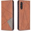 Knižkové puzdro Rhombus hnedé – Samsung Galaxy S21 FE Knižkové puzdro Rhombus hnedé – Samsung Galaxy S21 FE