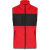 James & Nicholson vesta JN 1310 fleecová pánská COT02131087601-red/black