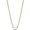 Pandora Pozlátený náhrdelník so sladkovodnou perlou Shine Timeless 363167C01-45 Pandora Pozlátený náhrdelník so sladkovodnou perlou Shine Timeless 363167C01-45