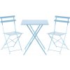 Aldotrade Skladací záhradný nábytok Bety blue,sada stola a 2 stoličiek