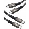 Kábel USB 4 Gen 3x2 C-C M/M 40Gbit/s 240W 0,5m Kábel USB 4 Gen 3x2 C-C M/M 40Gbit/s 240W 0,5m