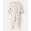 CARTER'S Overal na zips fleece Sleep & Play ivory Floral dievča