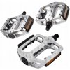 Plošinové pedále WM Motor Plošinové strieborné Plošinové pedále WM Motor Plošinové strieborné