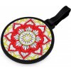 Menovka / visačka na kufor mandala - 1 ks 1 červená Menovka / visačka na kufor mandala - 1 ks 1 červená