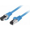 Lanberg Patchcord cat.8.1 S/FTP LSZH CU 1m modrý, schválený Fluke Lanberg Patchcord cat.8.1 S/FTP LSZH CU 1m modrý, schválený Fluke