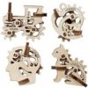 Ugears 3D drevené mechanické puzzle 4 mechanické prívesky Charakterové symboly Ugears 3D drevené mechanické puzzle 4 mechanické prívesky Charakterové symboly