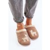 Women's Slippers With Reindeer And Fur Inblu CT000034 Beige Women's Slippers With Reindeer And Fur Inblu CT000034 Beige