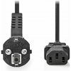 NEDIS napájecí kabel 230V/ přípojný 10A/ konektor IEC-320-C13/ úhlová zástrčka Schuko/ černý/ bulk/ 2m CEGL10000BK20 NEDIS napájecí kabel 230V/ přípojný 10A/ konektor IEC-320-C13/ úhlová zástrčka Schuko/ černý/ bulk/ 2m CEGL10000BK20
