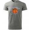 Basketbal lopta v triku - Klasické pánske tričko vyššej gramáže - 4XL ( Tmavosivý melír ) Basketbal lopta v triku - Klasické pánske tričko vyššej gramáže - 4XL ( Tmavosivý melír )