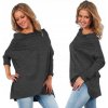 Fashionweek Bavlnená blúzka Asymetrická blúzka oversized MF295 Farba: grafit, Veľkosť: Universal Fashionweek Bavlnená blúzka Asymetrická blúzka oversized MF295 Farba: grafit, Veľkosť: Universal