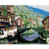 Diamondi Diamantové maľovanie - RIEKA MEDZI DOMAMI A OBRASTENÝ MOSTÍK Rámovanie: bez rámu a bez vypnutia plátna, Rozmer: 40x50 cm Diamondi Diamantové maľovanie - RIEKA MEDZI DOMAMI A OBRASTENÝ MOSTÍK Rámovanie: bez rámu a bez vypnutia plátna, Rozmer: 40x50 cm