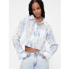 Gap crop košeľa GapStudio by Zac Posen modrá