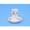 Český porcelán Dubí kalíšok na vajcia s podstavcom fialky 7,5 cm