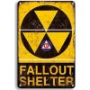 Ceduľa Fallout Shelter - Vintage style 30cm x 20cm Plechová tabuľa Ceduľa Fallout Shelter - Vintage style 30cm x 20cm Plechová tabuľa