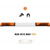 Strobos LED svetelná rampa Optima 90/2P 110cm, Oranžová, biely stred, EHK R65 Strobos LED svetelná rampa Optima 90/2P 110cm, Oranžová, biely stred, EHK R65