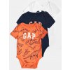 GAP Baby body logo GAP 3ks Viacfarebná