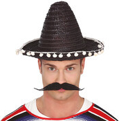 Mexické čierne sombrero 33 cm