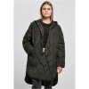 Urban Classics Dámsky oversized diamantový prešívaný kabát s kapucňou čierny Urban Classics Dámsky oversized diamantový prešívaný kabát s kapucňou čierny