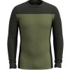 Smartwool pánske termo tričko CLASSIC THERMAL MERINO BL CRW tmavo zelená khaki čierna