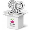 Na výber číslice 1–99 - balón v tvare čísla strieborný: 92 Na výber číslice 1–99 - balón v tvare čísla strieborný: 92