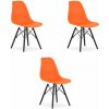 Stolička OSAKA oranžová / nohy čierne x 3 9401 80 00 00 Stolička OSAKA oranžová / nohy čierne x 3 9401 80 00 00