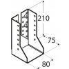 Domax WBZ 29 trámová topánka uzavretá 80x210x2,0 mm