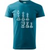 Šachové figúrky kreslené - Klasické pánske tričko vyššej gramáže - XS ( Tmavý tyrkys ) Šachové figúrky kreslené - Klasické pánske tričko vyššej gramáže - XS ( Tmavý tyrkys )