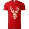 Jeleň kresba - Tričko z organickej bavlny - L ( Červená ) Jeleň kresba - Tričko z organickej bavlny - L ( Červená )