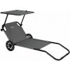 Plážové lehátko s tienidlom NILS Camp NC3307 sivé Plážové lehátko s tienidlom NILS Camp NC3307 sivé