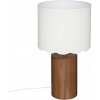 STOLNÁ LAMPA S TIENIDLOM, BIELA S DREVENOU ZÁKLADŇOU, VANIA, Ø 28 CM STOLNÁ LAMPA S TIENIDLOM, BIELA S DREVENOU ZÁKLADŇOU, VANIA, Ø 28 CM