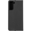 Puzdro / obal pre Samsung Galaxy S21 čierne - kniha Luna Carbon Puzdro / obal pre Samsung Galaxy S21 čierne - kniha Luna Carbon