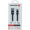 Swissten 71522301 USB - microUSB, 2m, černý Swissten 71522301 USB - microUSB, 2m, černý