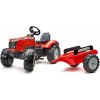 FALK Šliapací traktor 4010AB Massey Fergusson S8740 s vlečkou (FA-4010AB)