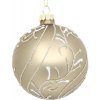 Vianočná ozdoba sklenená guľa Ø 8 cm šampaň Vianočná ozdoba sklenená guľa Ø 8 cm šampaň