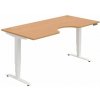 Hobis Pracovný stôl Motion Ergo, PO, 3S, 180x61-128x90 cm, buk/biely Hobis Pracovný stôl Motion Ergo, PO, 3S, 180x61-128x90 cm, buk/biely