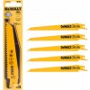 DEWALT BiM pílové listy s prídavkom kobaltu, 5 ks, 152 mm, 6 TPI, na drevo DT2359 DEWALT BiM pílové listy s prídavkom kobaltu, 5 ks, 152 mm, 6 TPI, na drevo DT2359