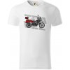 Cestovná enduro červená - Tričko z organickej bavlny - L ( Biela ) Cestovná enduro červená - Tričko z organickej bavlny - L ( Biela )