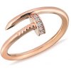Lillian Vassago Prsteň klinec so zirkónmi, ružové zlato LLV98 GR070R