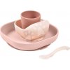 Jedálenská súprava Silicone Meal Set Cotton Candy Beaba zo silikónu 4 dielna ružová od 4 mes Jedálenská súprava Silicone Meal Set Cotton Candy Beaba zo silikónu 4 dielna ružová od 4 mes