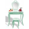 Prehozynapostel toaletný stolík Mentolovo zelený detský s taburetkou CHOPHO3549-MINT zelená Prehozynapostel toaletný stolík Mentolovo zelený detský s taburetkou CHOPHO3549-MINT zelená