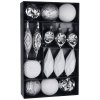 Strend Pro Gule MagicHome Vianoce, set, 16 ks, bielo - strieborné, na vianočný stromček, 8-15 cm Strend Pro Gule MagicHome Vianoce, set, 16 ks, bielo - strieborné, na vianočný stromček, 8-15 cm