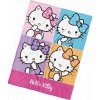 Detská deka Carbotex 130 x 170 cm, farebná, s motívom Hello Kitty Detská deka Carbotex 130 x 170 cm, farebná, s motívom Hello Kitty