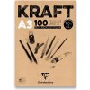 Blok Clairefontaine Brown Kraft - A3, 100 listov, 90 g Blok Clairefontaine Brown Kraft - A3, 100 listov, 90 g