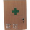 Lekárnička drevená (zelený kríž), 30 x 40 x 12 cm 1 nástenná lekárnička Lekárnička drevená (zelený kríž), 30 x 40 x 12 cm 1 nástenná lekárnička