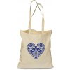 Plátená EKOlogická taška folklórne srdce - dlhá rúčka Natural Plátená EKOlogická taška folklórne srdce - dlhá rúčka Natural