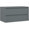 Mexen Orio kúpeľňová skrinka pod umývadlo 90 cm s doskou, 2 zásuvky, matná grafit - 91A10-09047-2-BFFC66 Mexen Orio kúpeľňová skrinka pod umývadlo 90 cm s doskou, 2 zásuvky, matná grafit - 91A10-09047-2-BFFC66