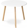 Autronic AF-1144 WT Stôl konferenčný 60x60x50 cm, MDF biela doska, nohy bambus prírodný odtieň Autronic AF-1144 WT Stôl konferenčný 60x60x50 cm, MDF biela doska, nohy bambus prírodný odtieň