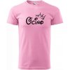 Malfini tričko s menom a korunkou ružová