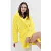 Dámsky krátky župan s kapucňou Vienetta Secret žltá